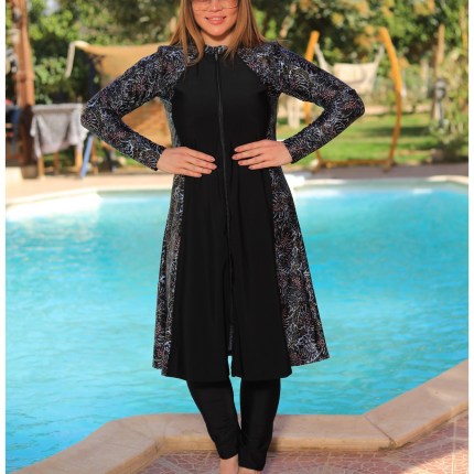 KIKO Modest Swimwear Long Zipper Style