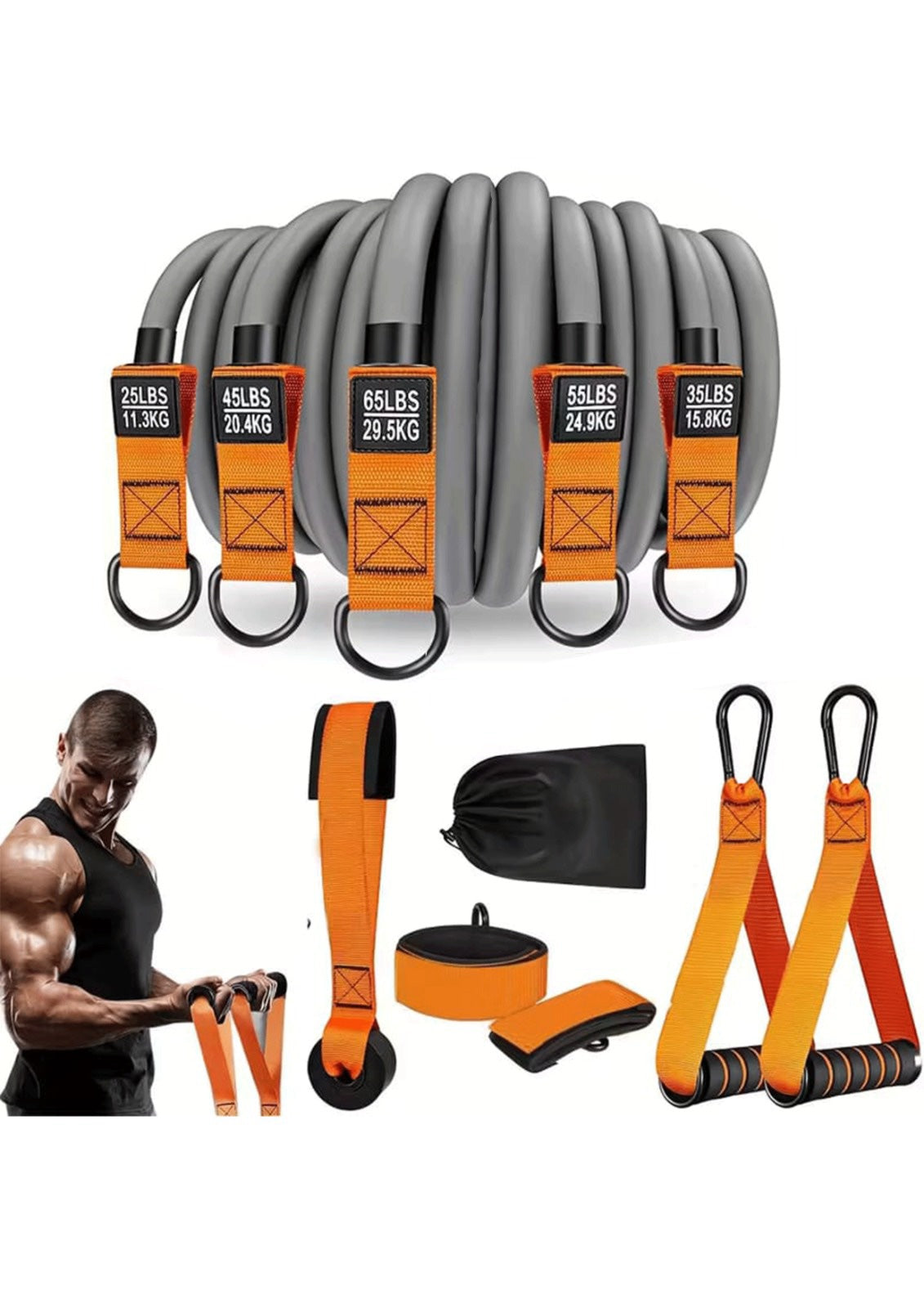 Resistance Bands Set – 5 Levels