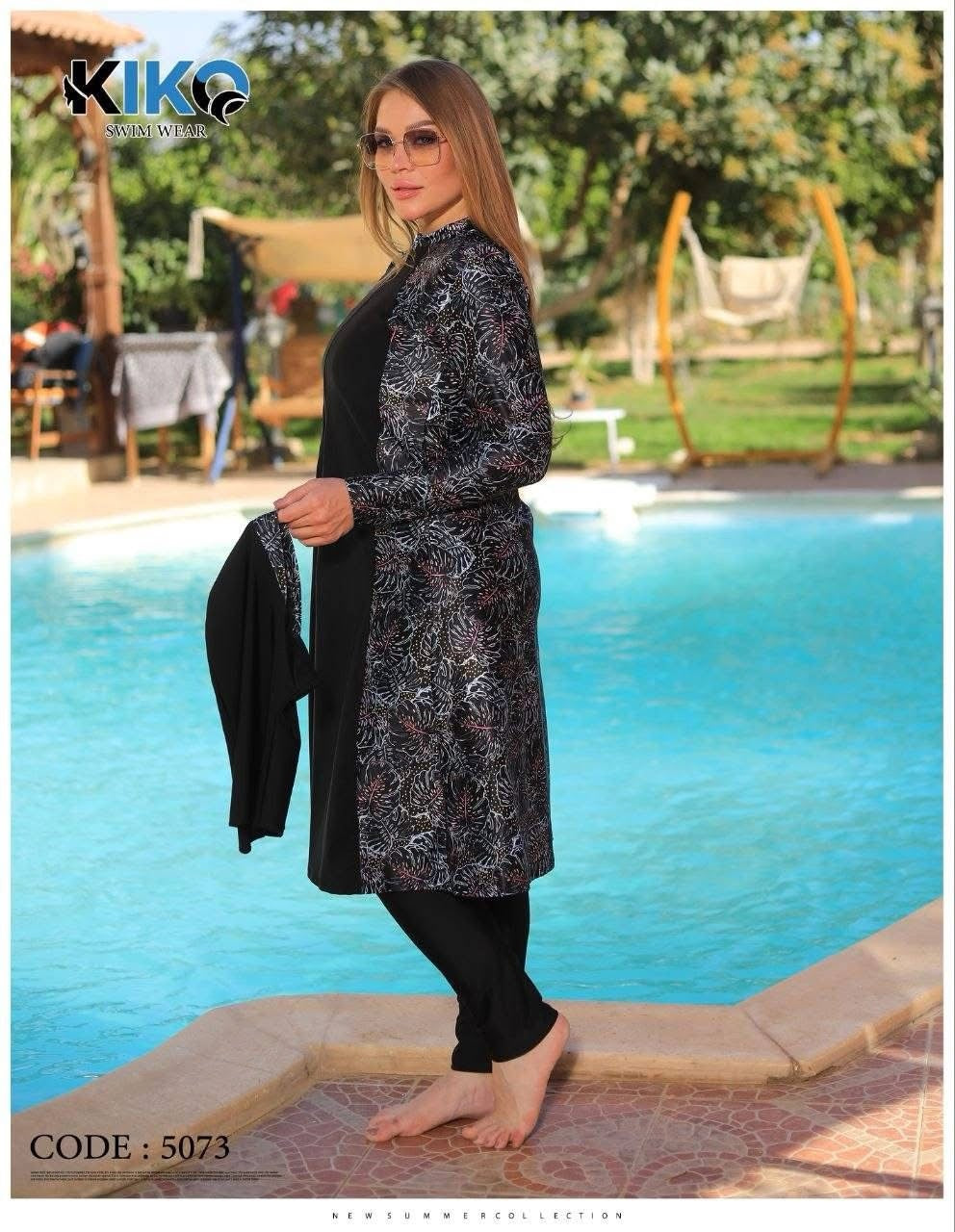 KIKO Modest Swimwear Long Zipper Style