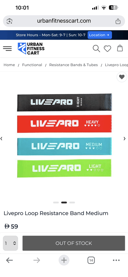 LIVEPRO Resistance Loop Band Set