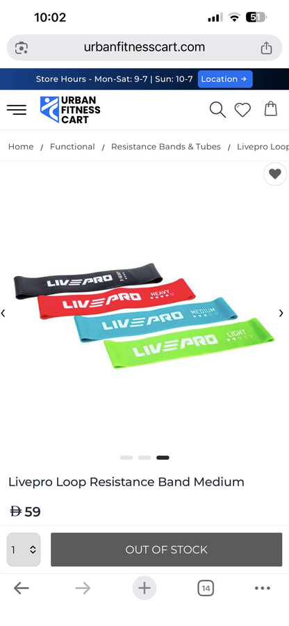 LIVEPRO Resistance Loop Band Set