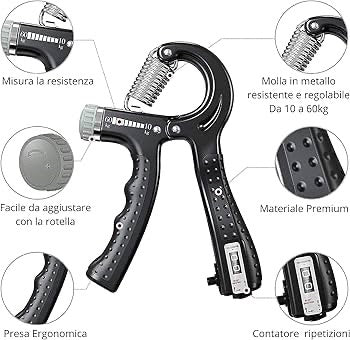 Hand grip with counter