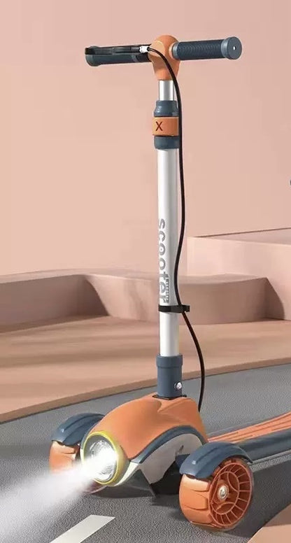 3-Wheel Scooter with Lights and Brake